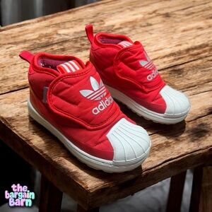Adidas Originals Red Superstar 360 FW1120 Toddler Boot Sneakers (9.5) *RARE*